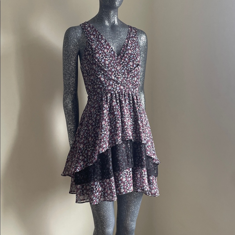 BCBG (Generation) Black Floral Dress